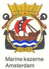 Het wapenschild van de Marinekazerne Amsterdam.
