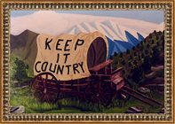 Keep it country, acrylverf op hout 60x100 cm