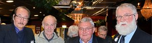 The 4 warehouse managers, from left to right Ruud Nienkemper, Cor Hopmans, Dirk Oostdijk and my person.  Photo taken on March 7, 2018 during the first and last reunion of HMS. "Pelican"
