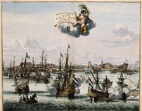 In 1663 the Dutch conquered the city of Cochin from the Portuguese. (Coenraet Decker, 1682)