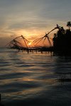      Fishing nets Cochin at the harbor entrance