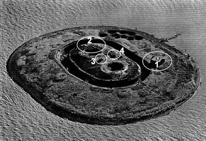 Aerial view of Pampus, taken just after the war.