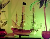 Het Frans piratenschip "La Pomone" 