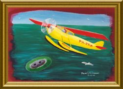 Een watervliegtuig boven Pampus
